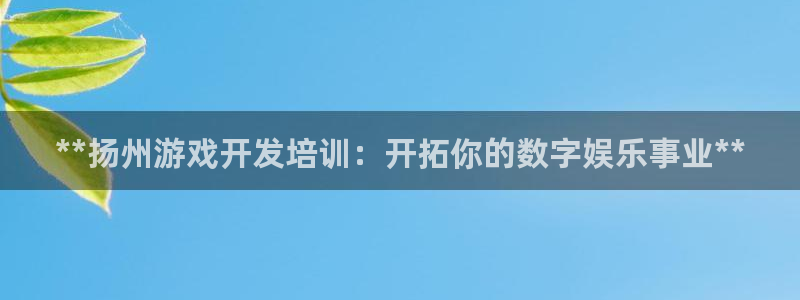 沐鸣2平台注册流程：**扬州游戏开发培训：开拓你的数字娱乐事业**